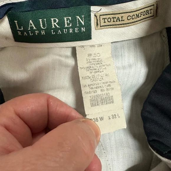 Ralph Lauren Total Comfort Navy Trousers - Picture 3 of 8